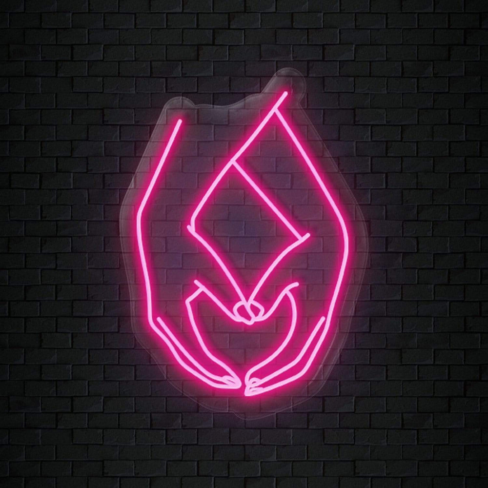 "Hände Liebe " Neonschild Sign - NEONEVERGLOW