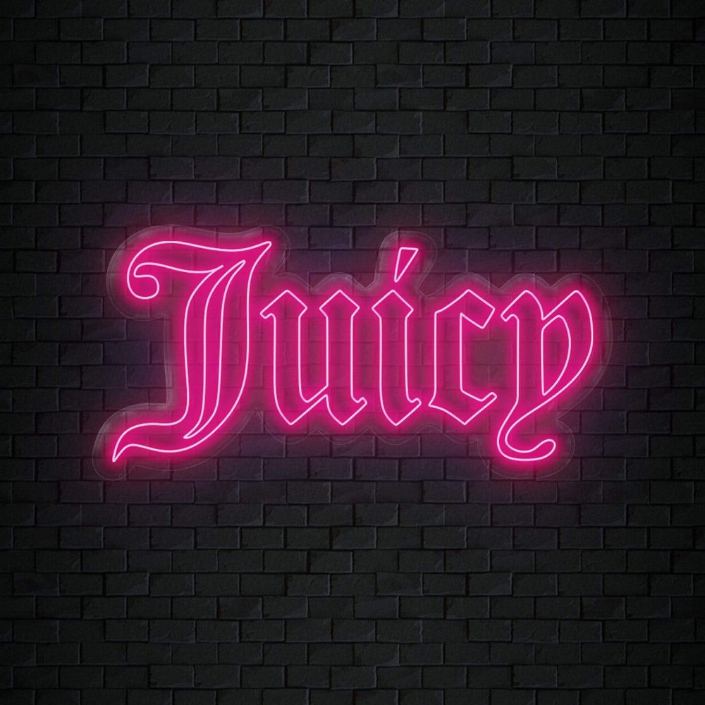 " Juicy" Neonschild Sign Schriftzug - NEONEVERGLOW