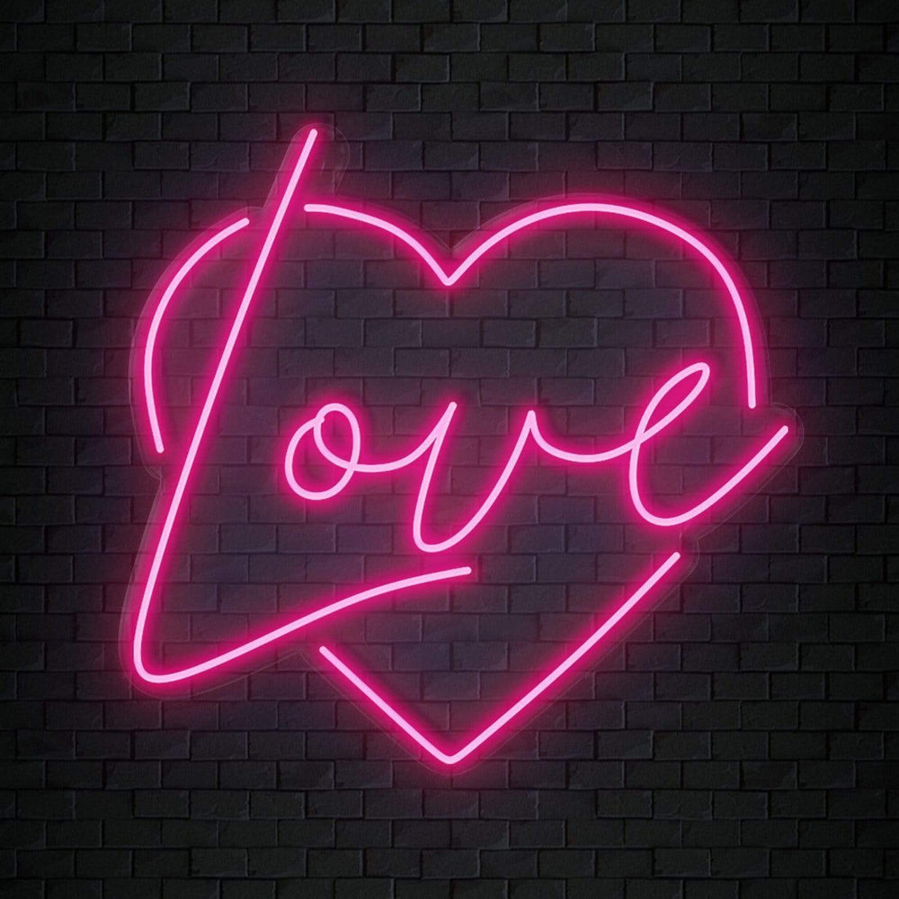 "Heart Love Herz" Neonschild Sign Schriftzug - NEONEVERGLOW
