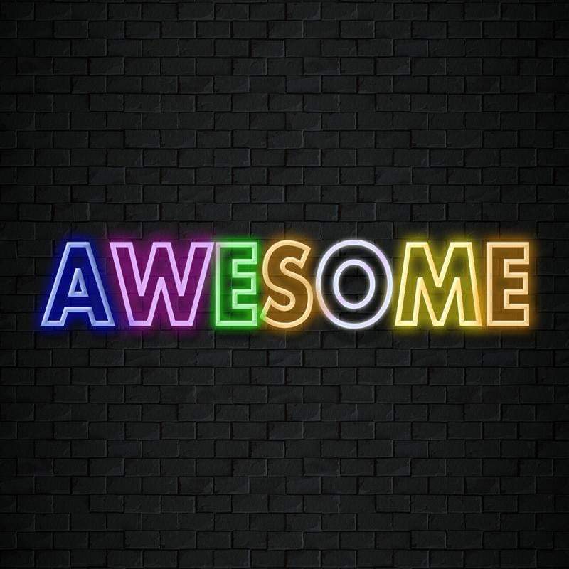"Awesome" Neonschild Schriftzug Sign - NEONEVERGLOW