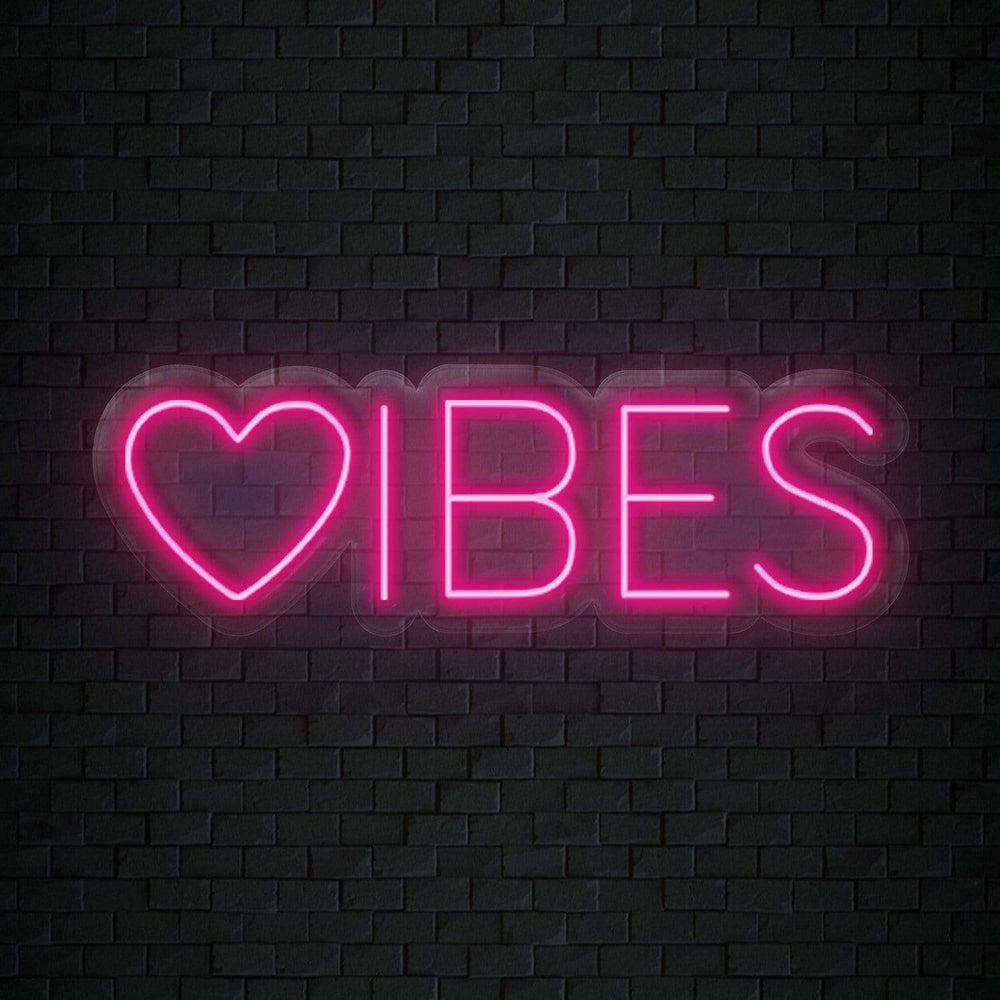 "Herz Vibes" Neonschild Sign - NEONEVERGLOW