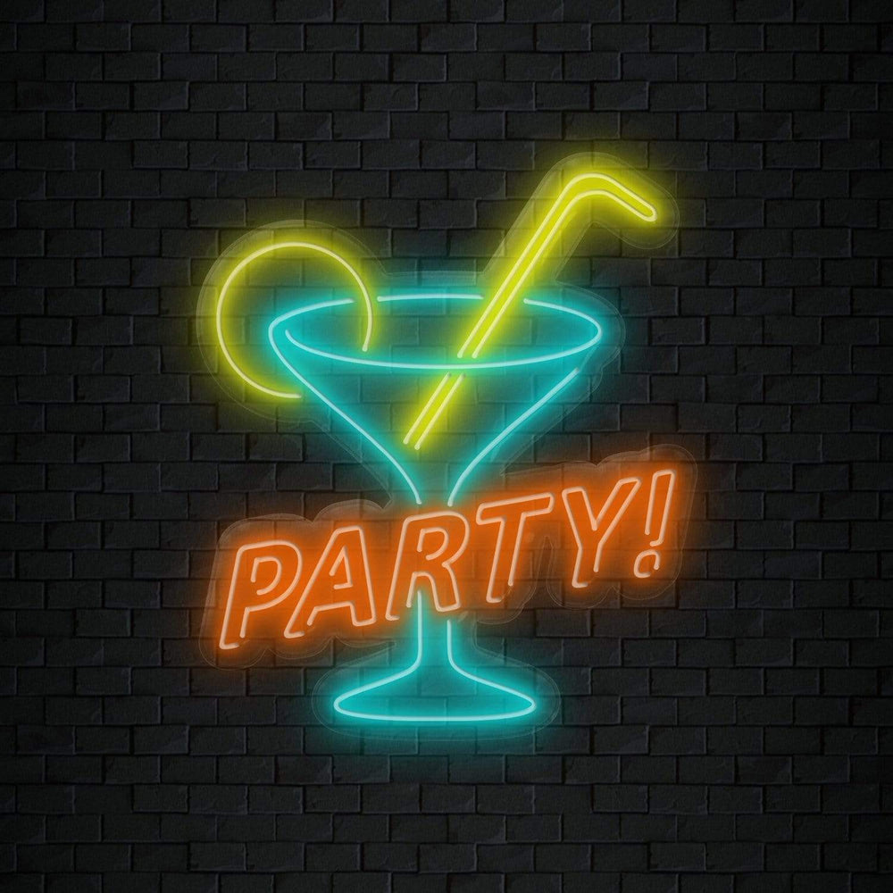 "Cocktail Party" Neonschild Sign Schriftzug - NEONEVERGLOW