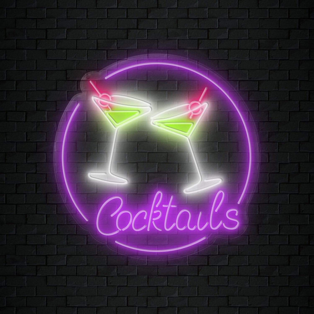 " Cocktails" Neonschild Sign Schriftzug - NEONEVERGLOW