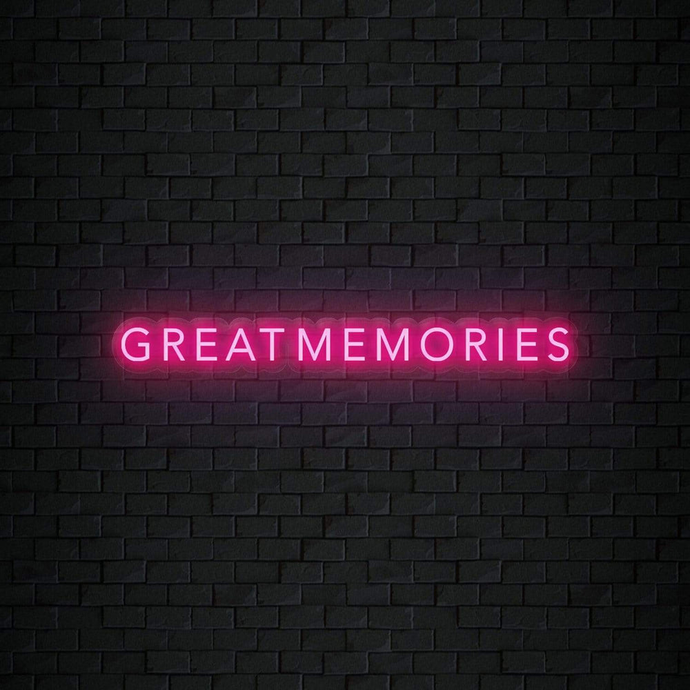 "Great Memories" Neon Sign Schriftzug - NEONEVERGLOW
