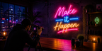 Neon Flimmern Foto Video