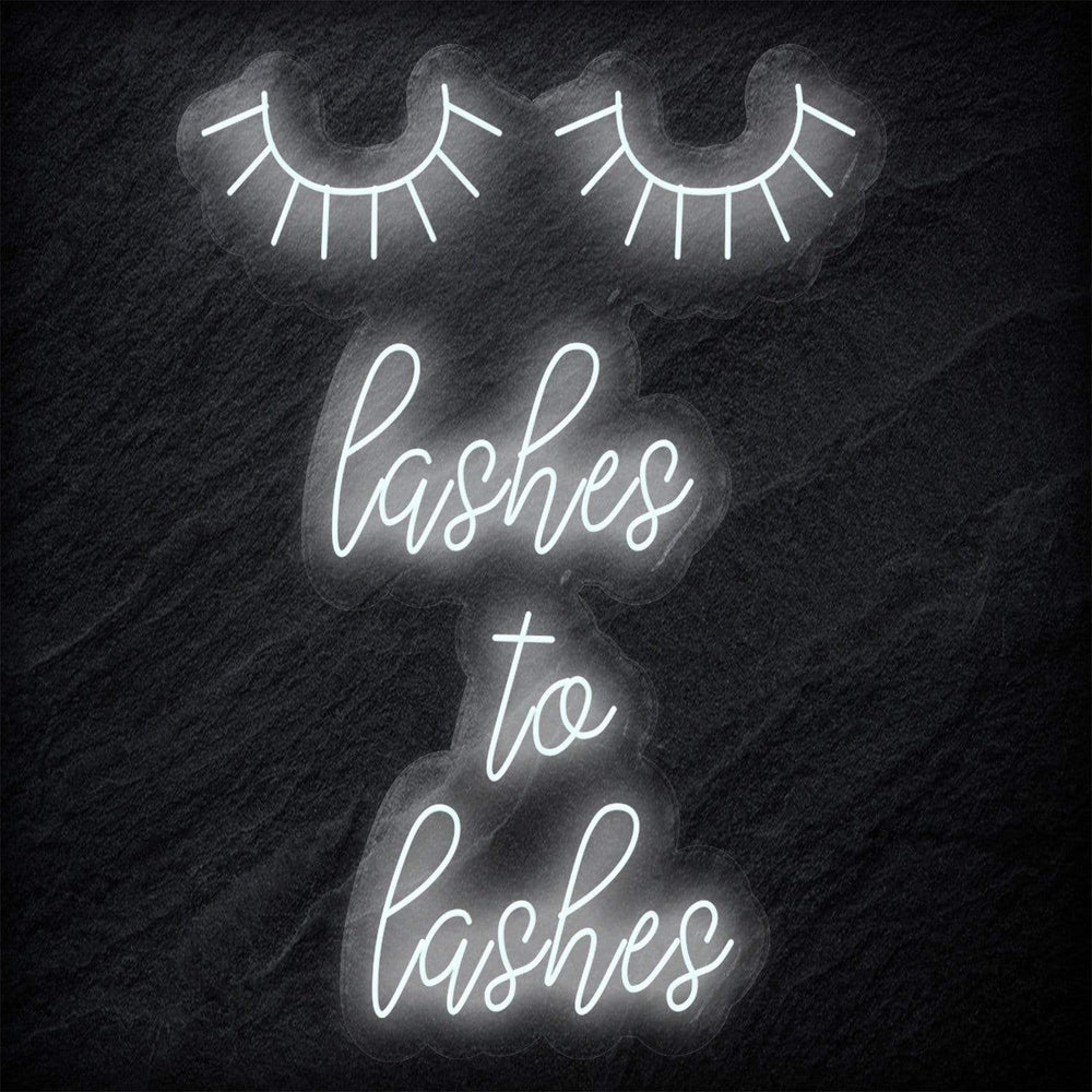 "Lashes to Lashes" Neonschild Sign - NEONEVERGLOW