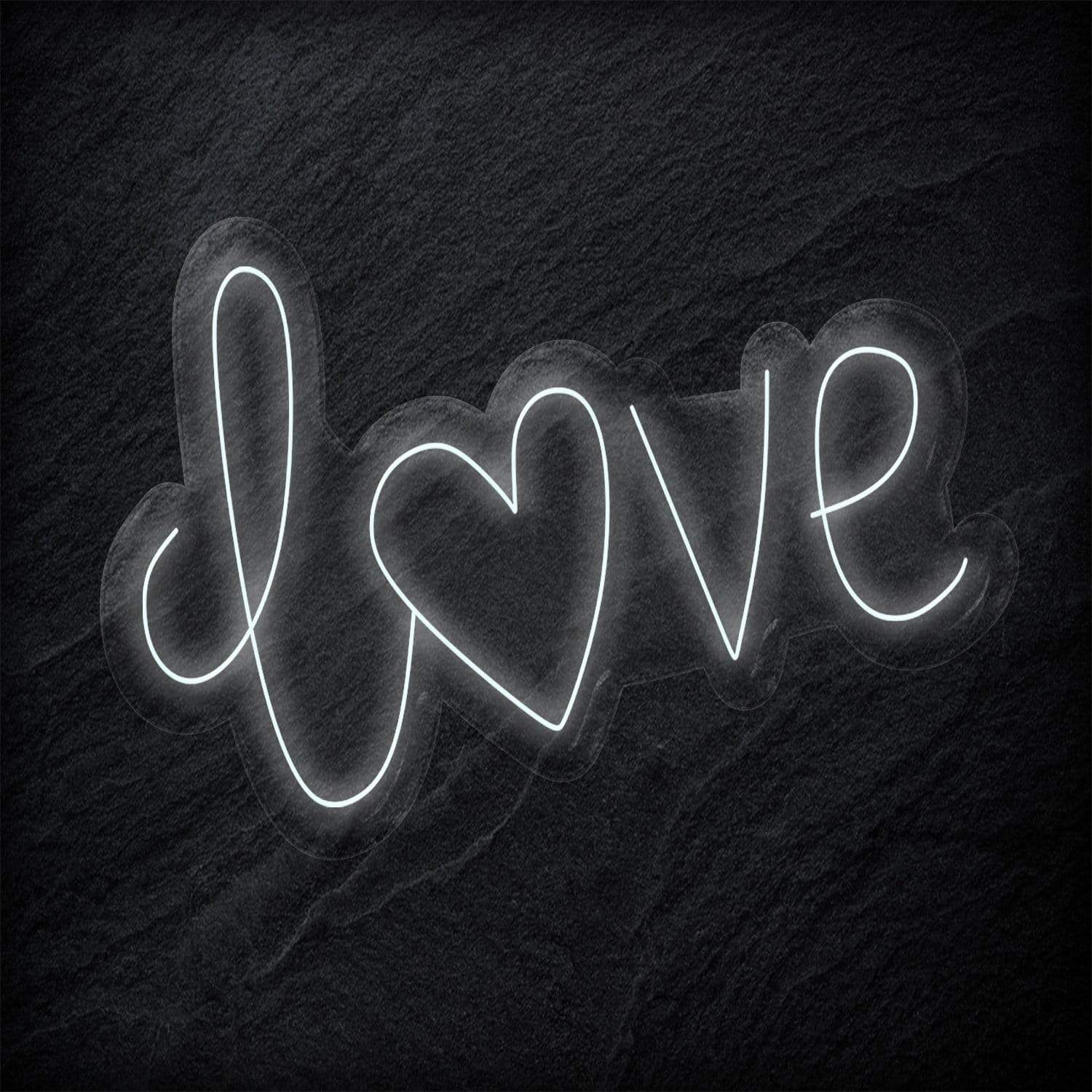 " Love Herz" LED Neon Schriftzug - NEONEVERGLOW