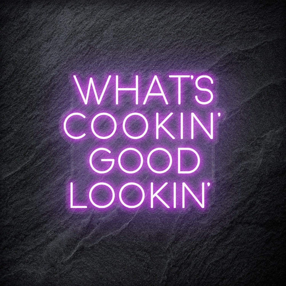 "Whats Cookin´Good Lookin" Neon Schriftzug - NEONEVERGLOW