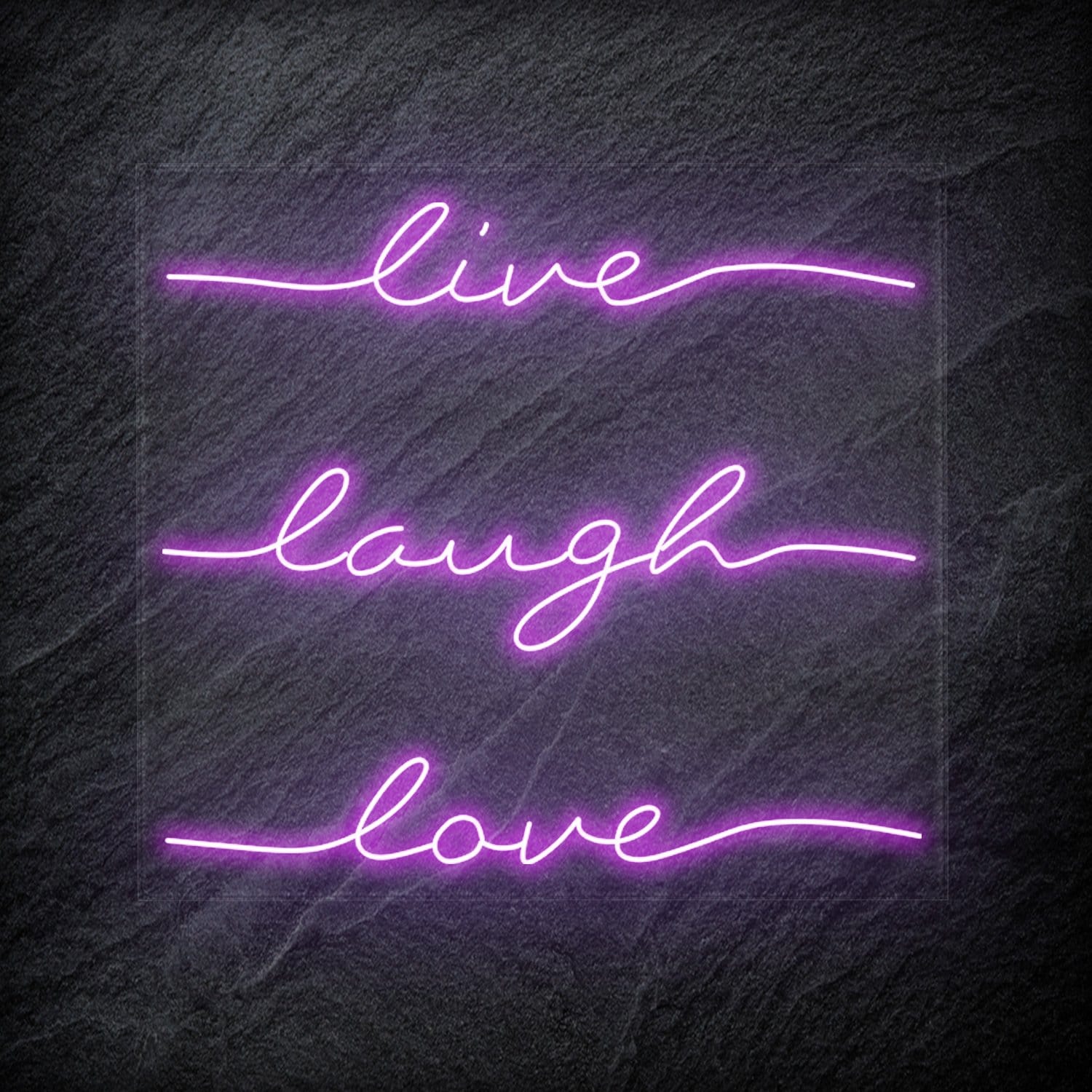 "Live Laugh Love" LED Neon Schriftzug - NEONEVERGLOW
