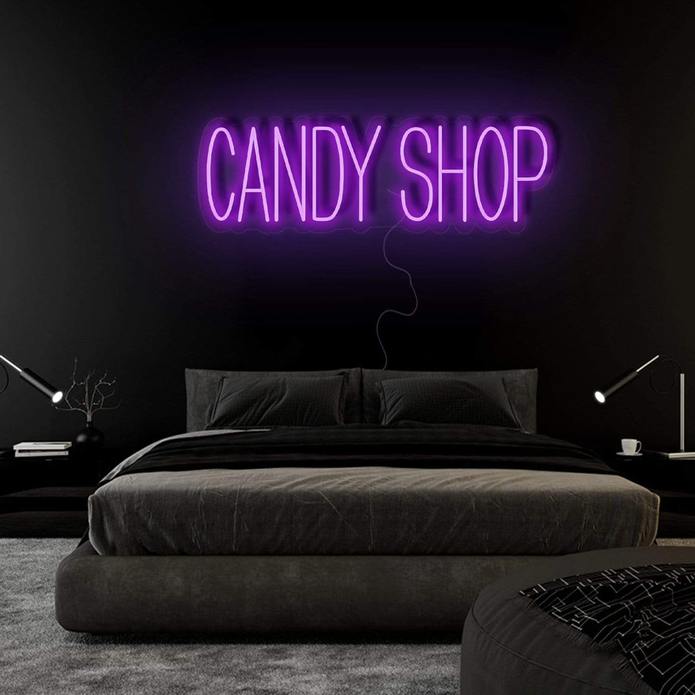 "Candy Shop" Neon Sign Schriftzug - NEONEVERGLOW