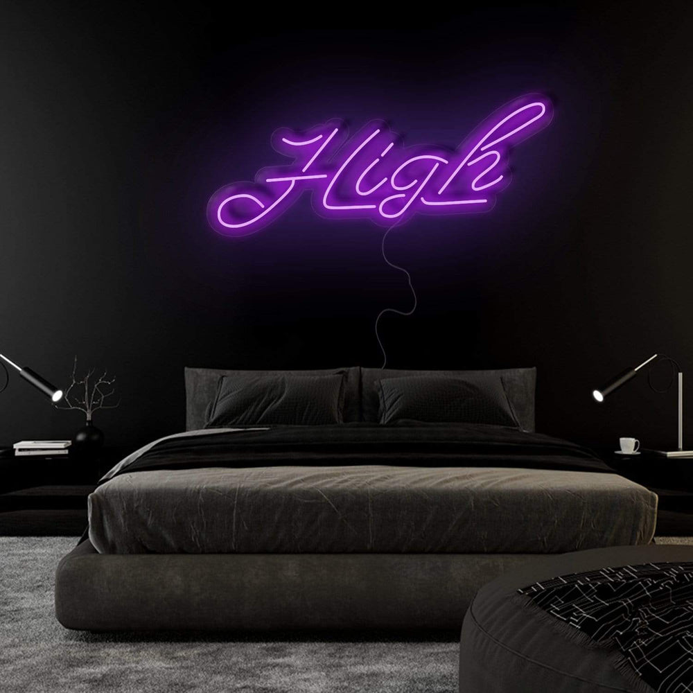 "High" Neonschild Sign Schriftzug - NEONEVERGLOW