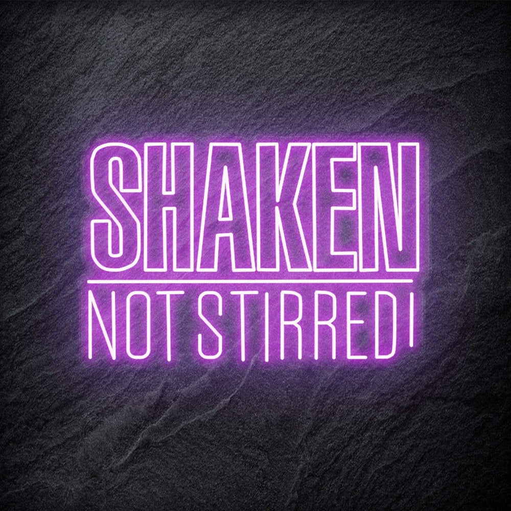 "Shaken Not Stirred" Neon Schriftzug - NEONEVERGLOW