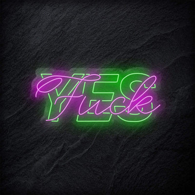 "Fuck Yes" Neon Schild - NEONEVERGLOW