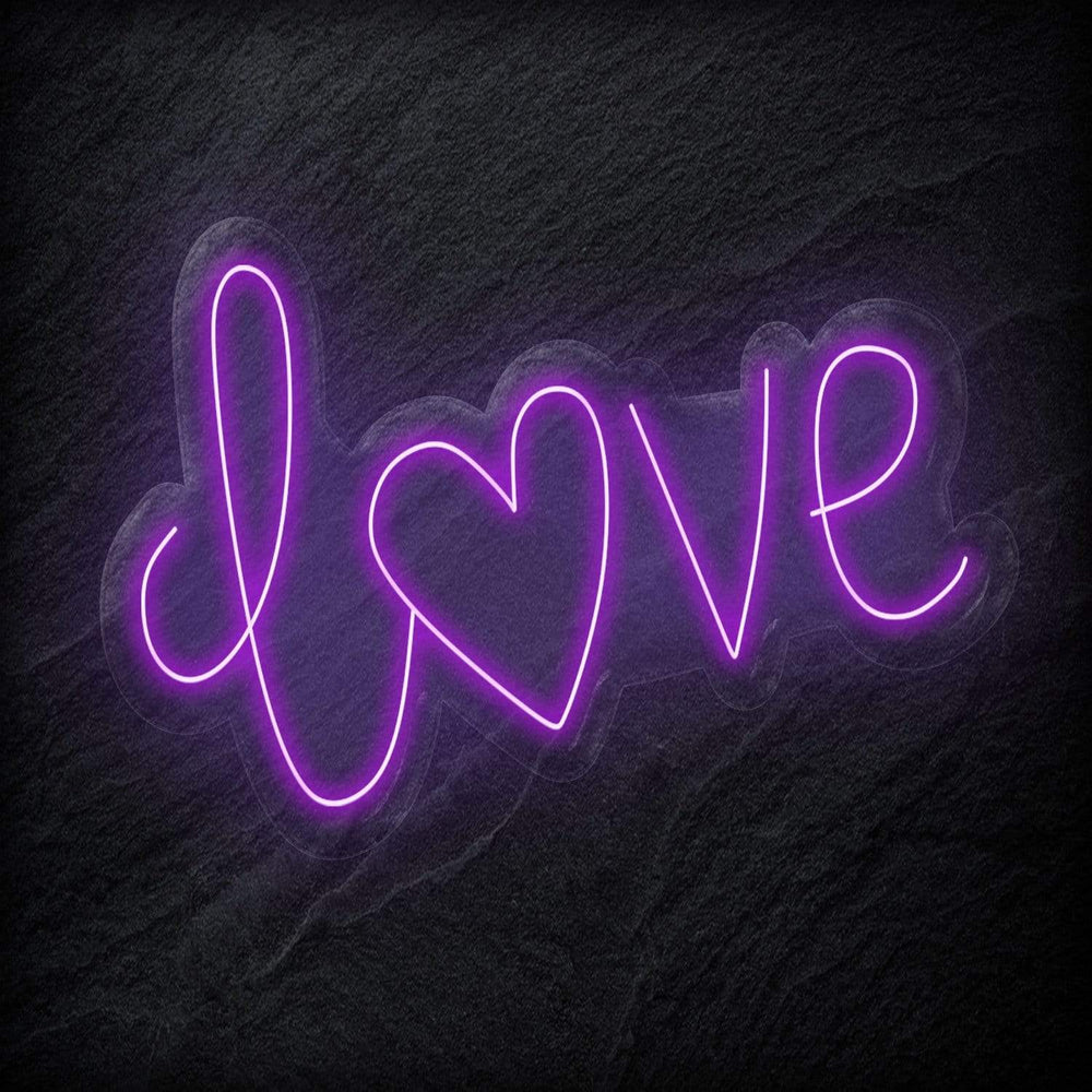 " Love Herz" Neon Schriftzug - NEONEVERGLOW