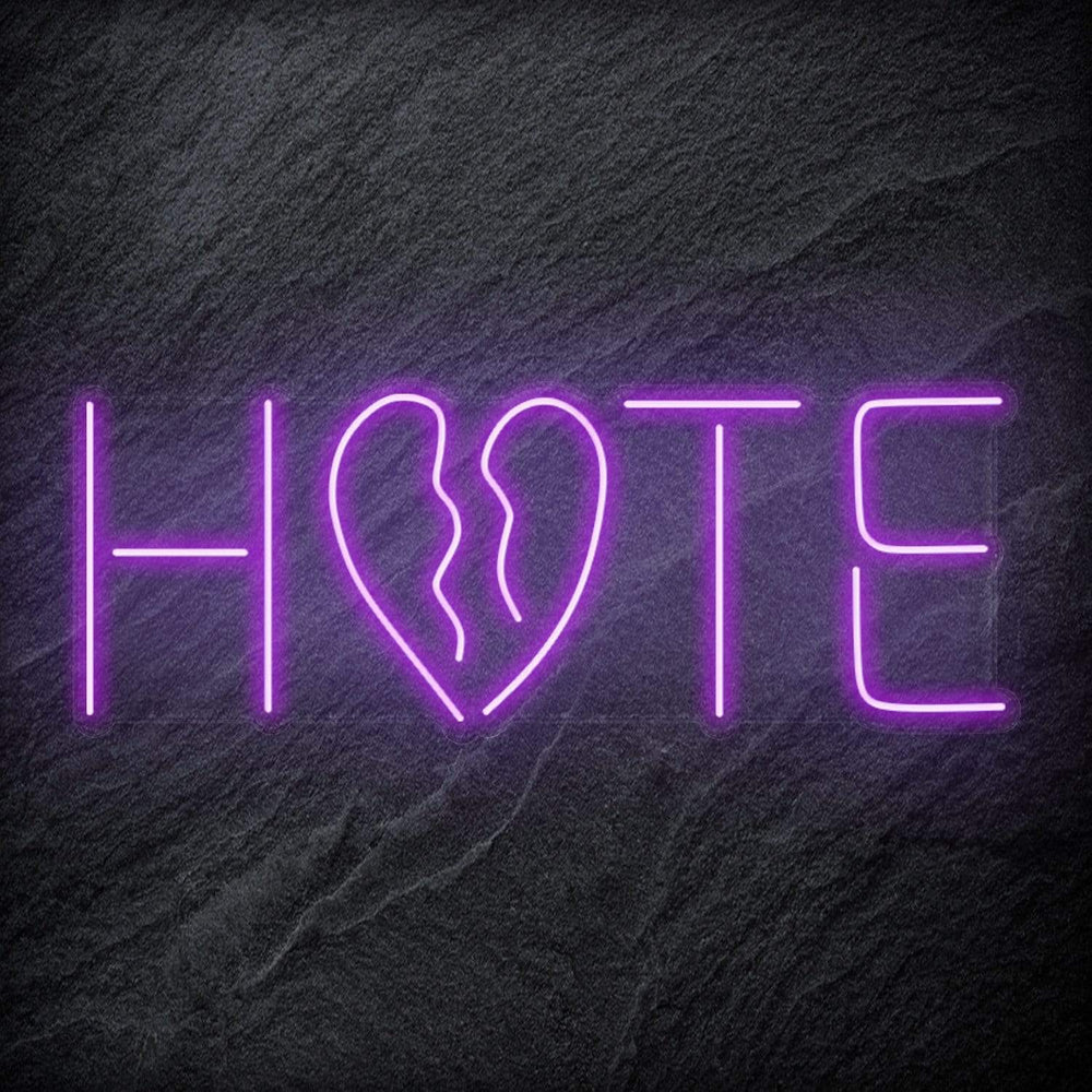 "Hate" Neon Schriftzug Sign - NEONEVERGLOW