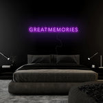 "Great Memories" LED Neon Sign Schriftzug - NEONEVERGLOW
