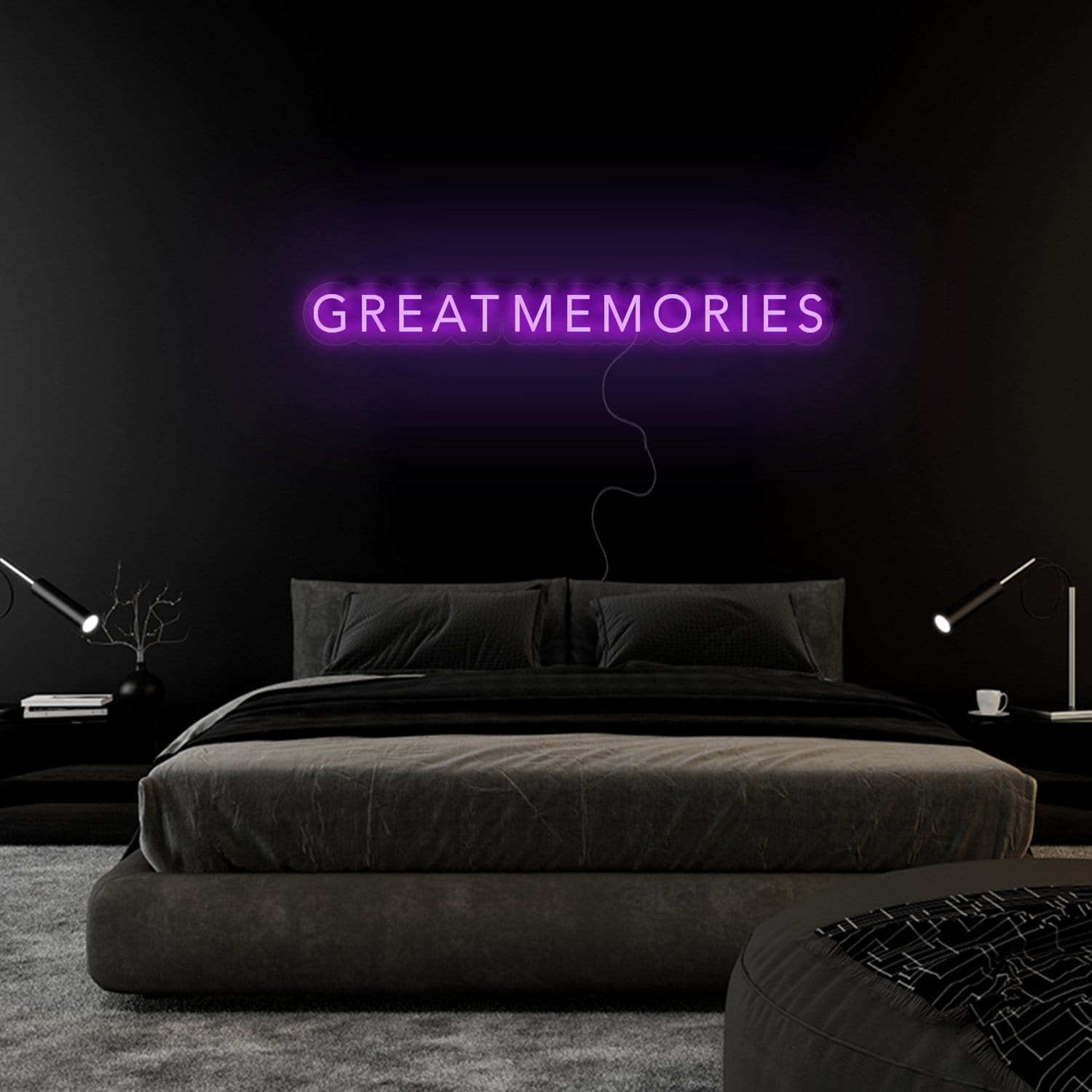 "Great Memories" LED Neon Sign Schriftzug - NEONEVERGLOW