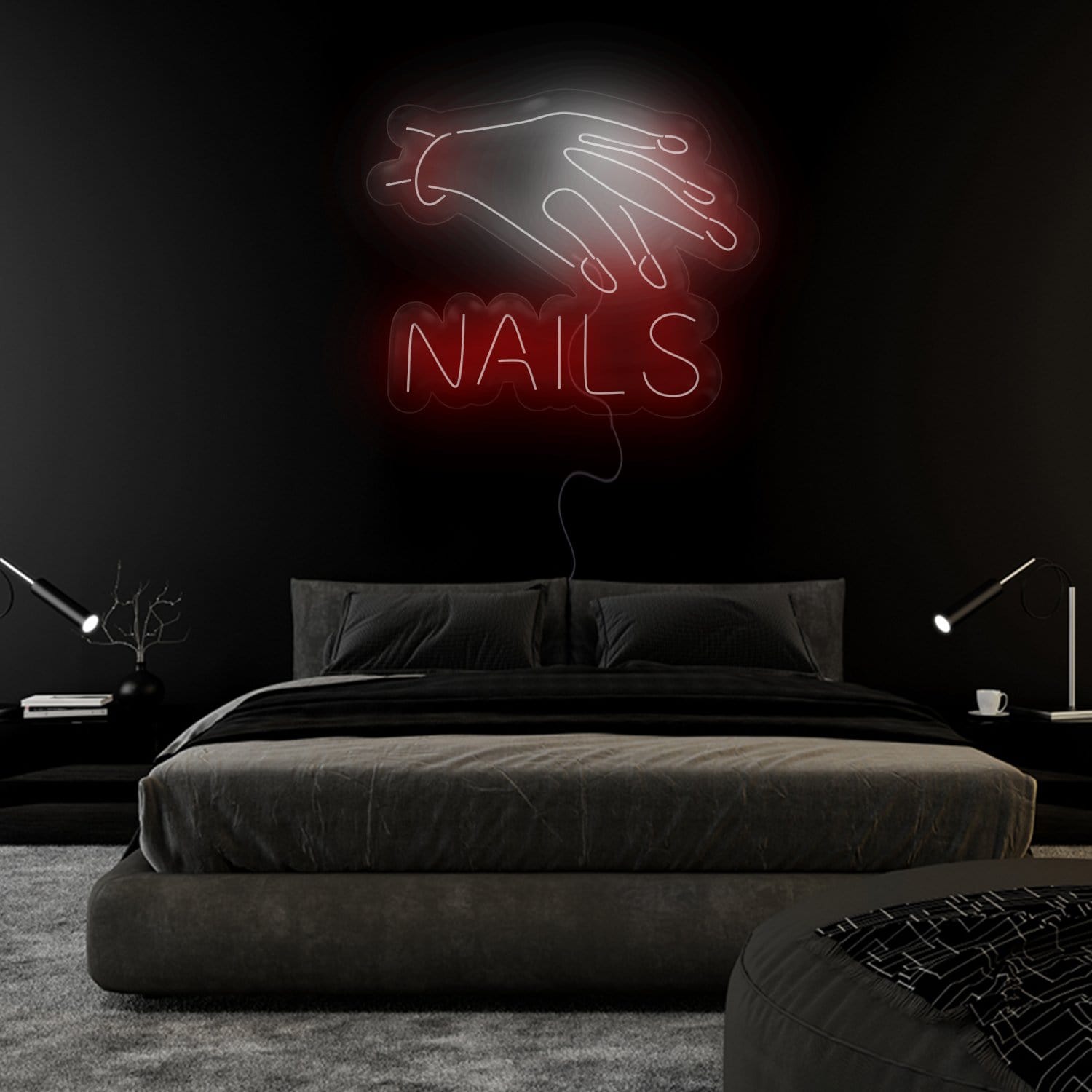 "Nails Beauty " LED Neonschild Sign Schriftzug - NEONEVERGLOW