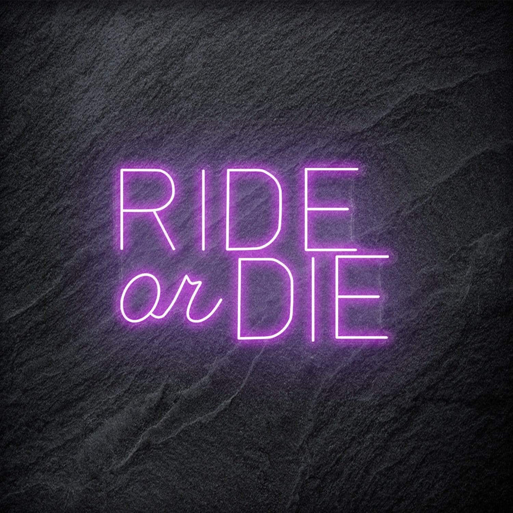 " Ride Or Die" Neon Schriftzug - NEONEVERGLOW