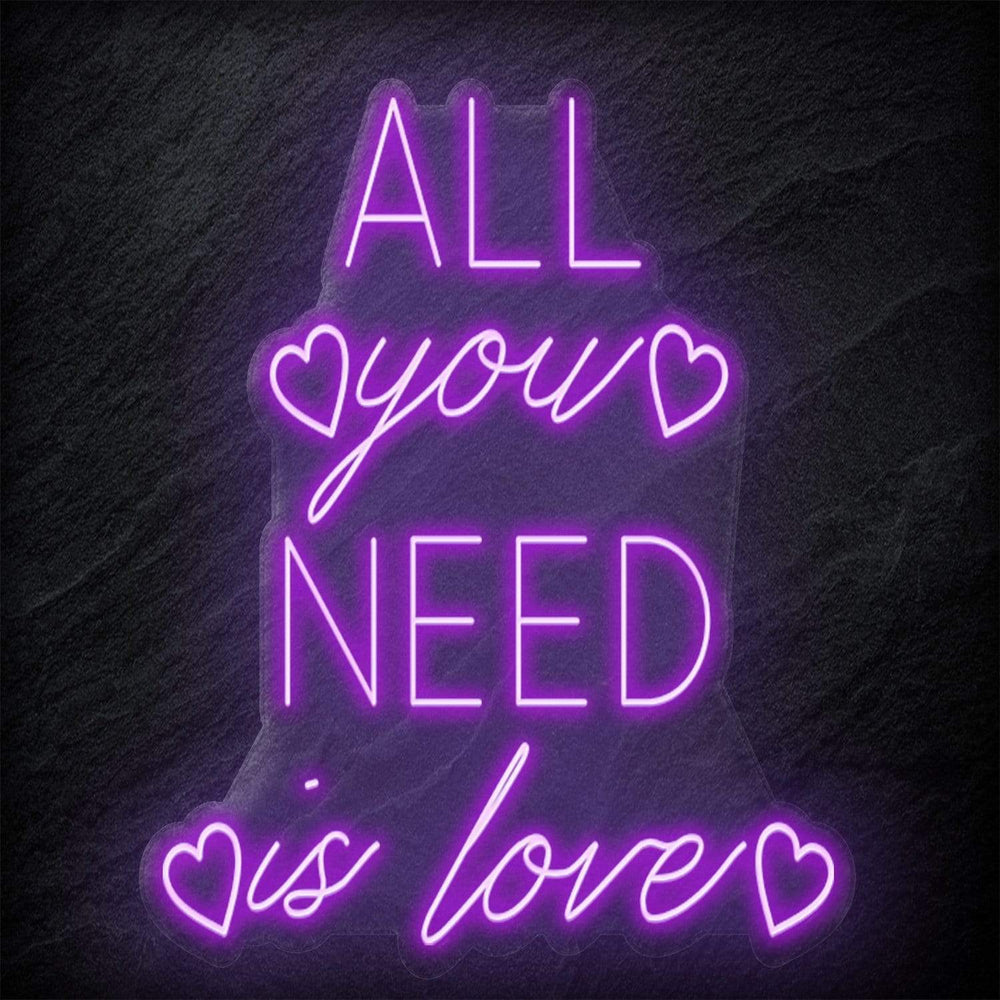 "All You Need Is Love" Neonschild - NEONEVERGLOW