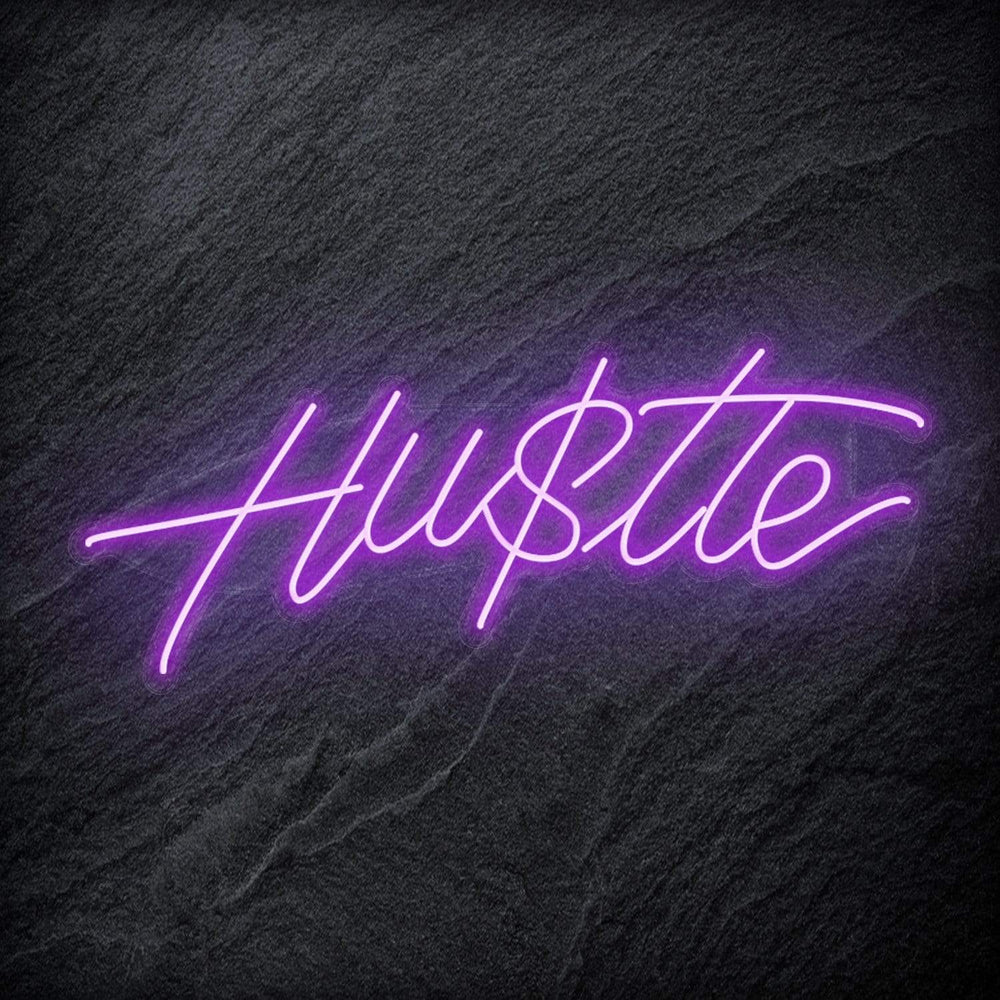 "Hustle" Neon Schriftzug Sign - NEONEVERGLOW