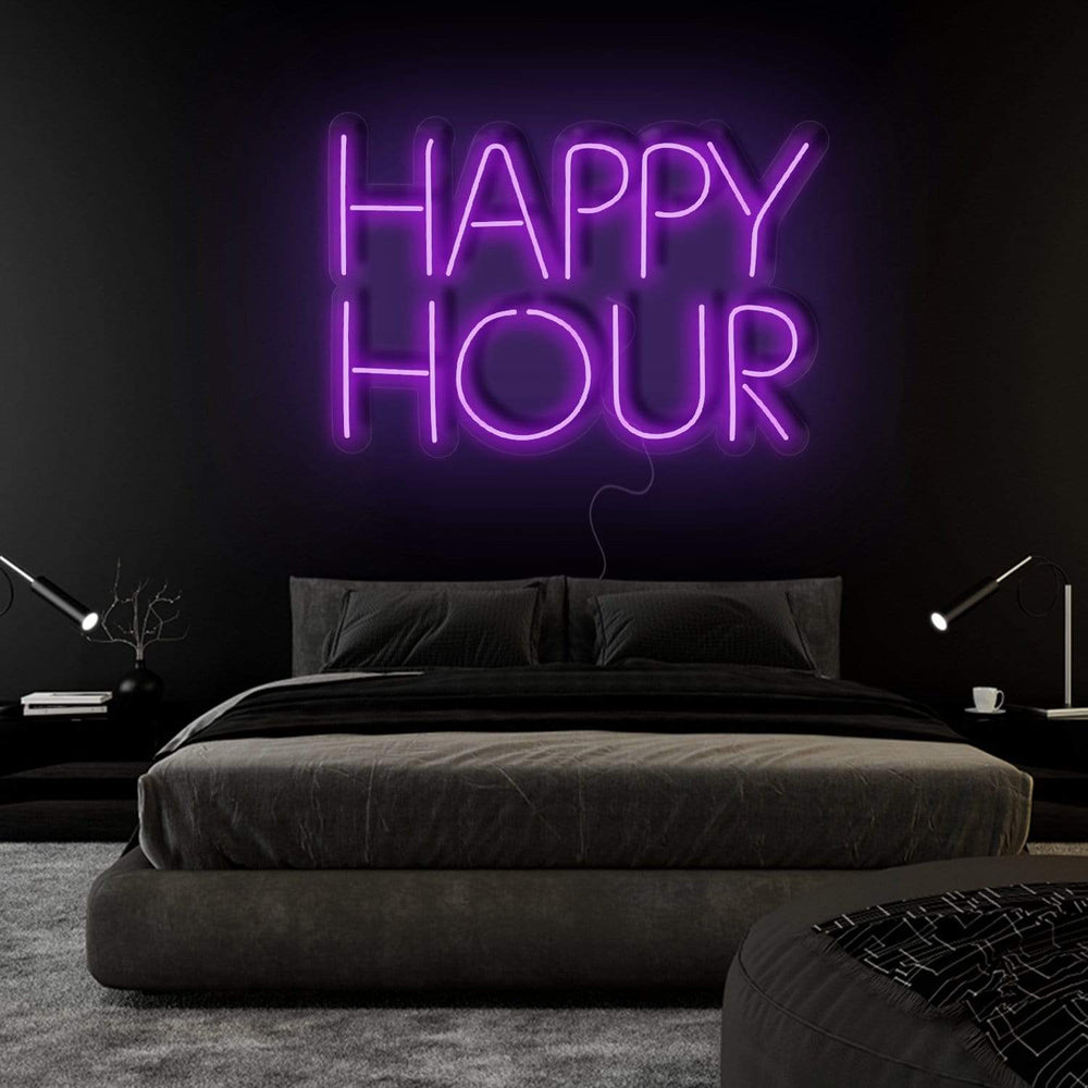 "Happy Hour" Neonschild Sign Schriftzug - NEONEVERGLOW