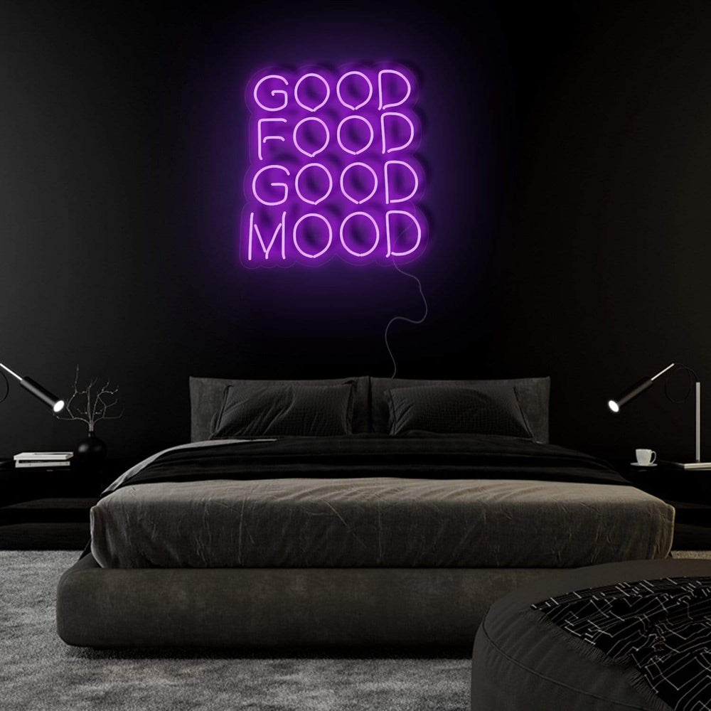 "Good Food Good Mood" Neon Sign Schriftzug - NEONEVERGLOW