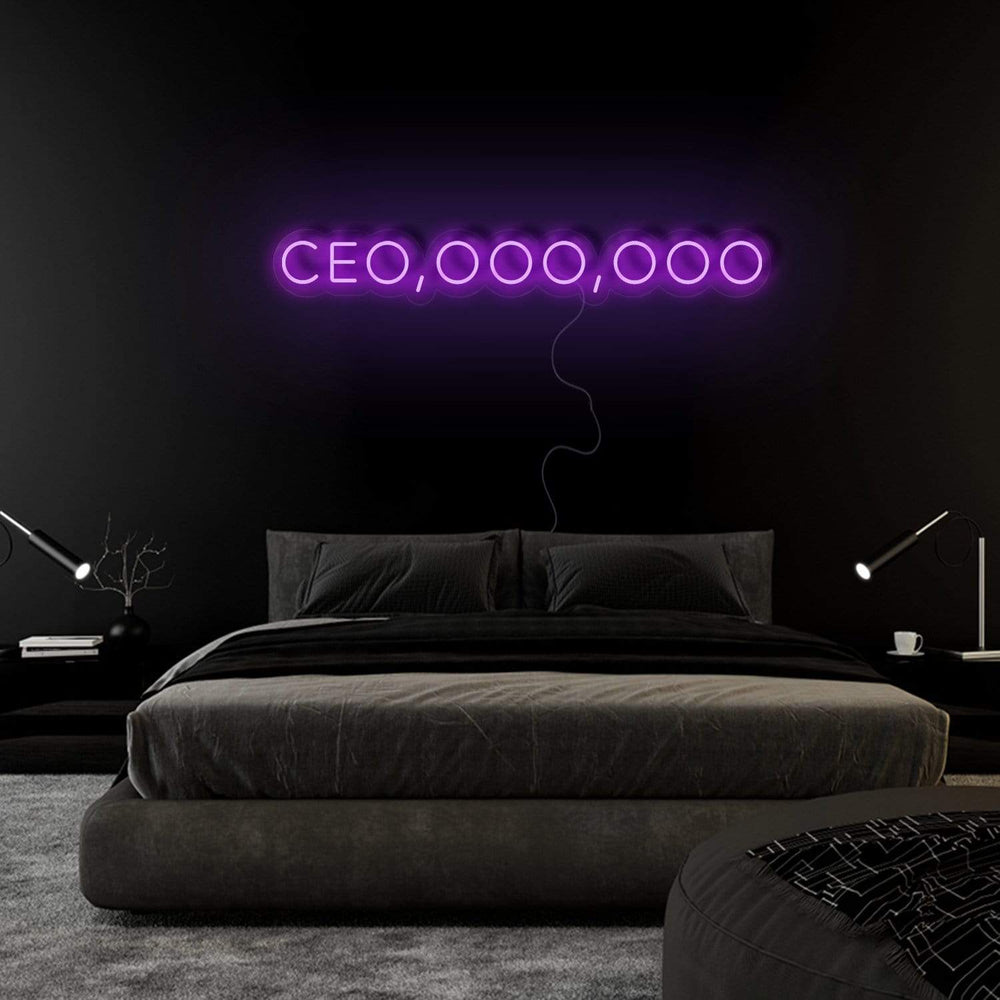 " Ceo,ooo,ooo" Neon Sign Schriftzug - NEONEVERGLOW