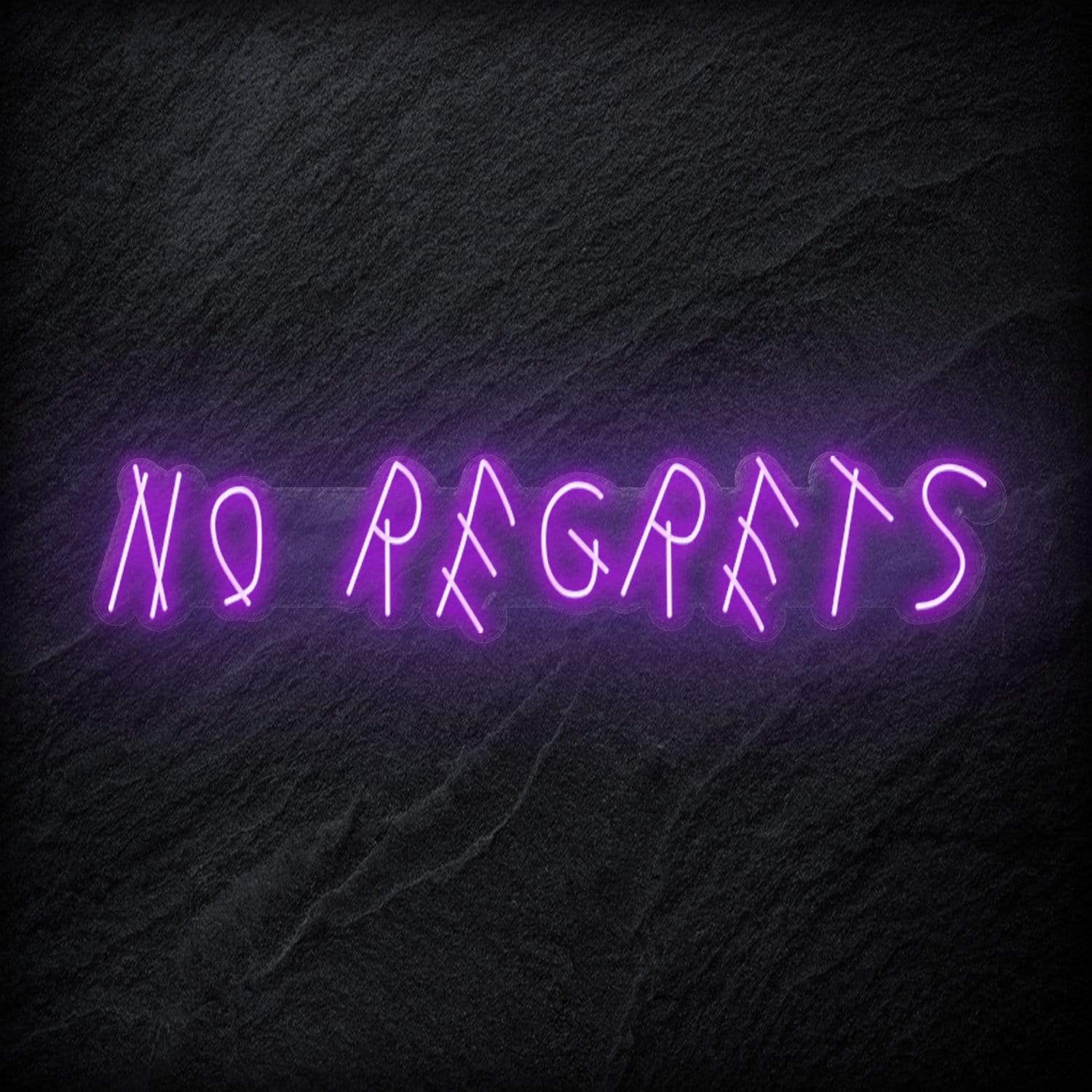 "No Regrets" LED Neon Schriftzug - NEONEVERGLOW
