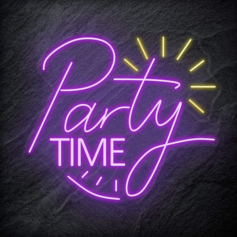 "Party Time" Neonschild Sign Schriftzug - NEONEVERGLOW