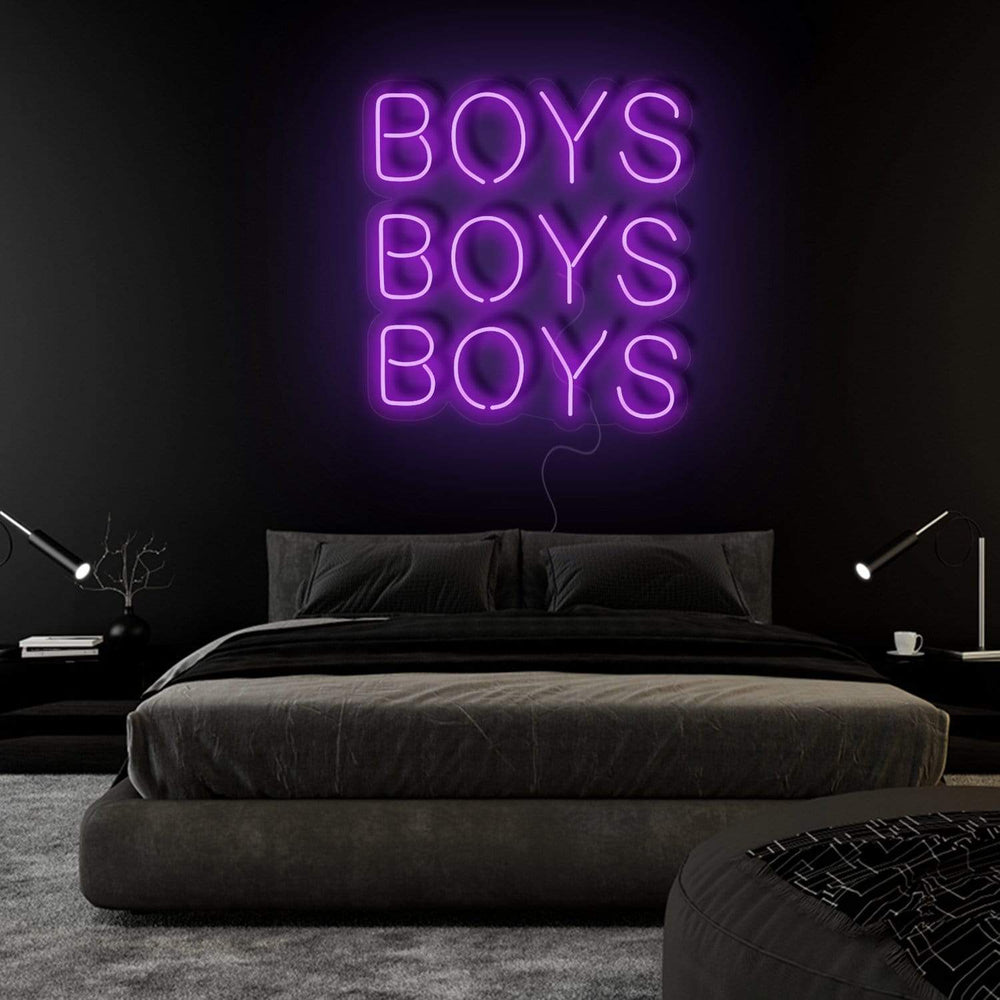 "Boys Boys Boys" Neon Sign Schriftzug - NEONEVERGLOW