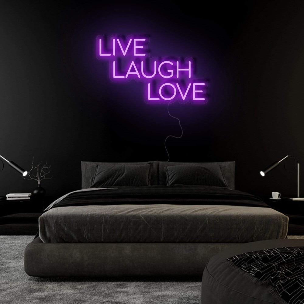 "Live Laugh Love" Neon Sign Schriftzug - NEONEVERGLOW