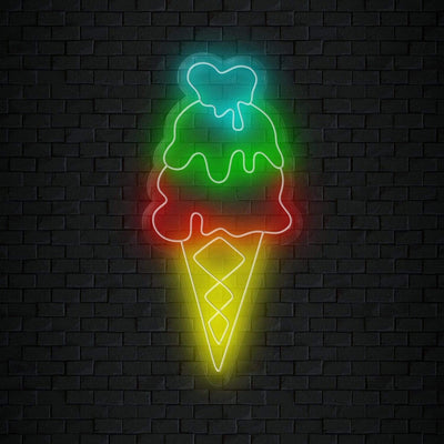 " Ice Cream Eis" Neonschild Sign Schriftzug - NEONEVERGLOW