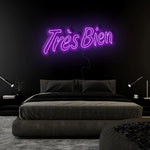 "Tres Bien" LED Neonschild Sign Schriftzug - NEONEVERGLOW