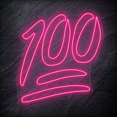 "100" Neon Schriftzug - NEONEVERGLOW