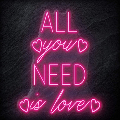 "All You Need Is Love" Neonschild - NEONEVERGLOW