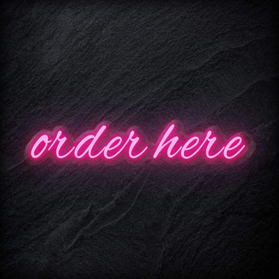 "Order Here" Neon Schriftzug - NEONEVERGLOW