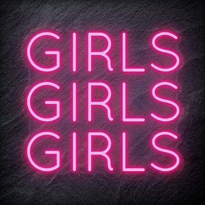 "Girls Girls Girls" Neon Schriftzug - NEONEVERGLOW