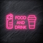 "Food and Drink" LED Neonschild - NEONEVERGLOW