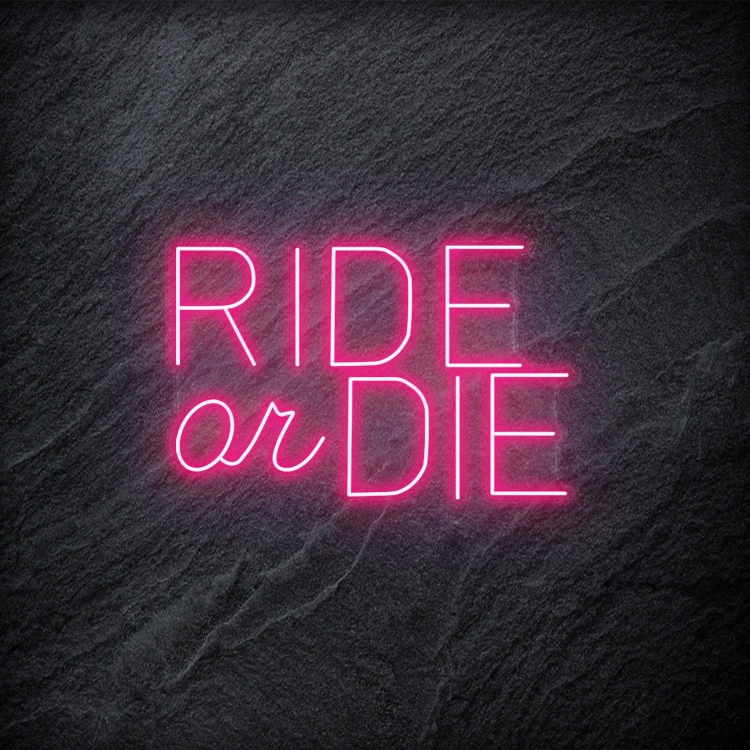 " Ride Or Die" LED Neon Schriftzug - NEONEVERGLOW