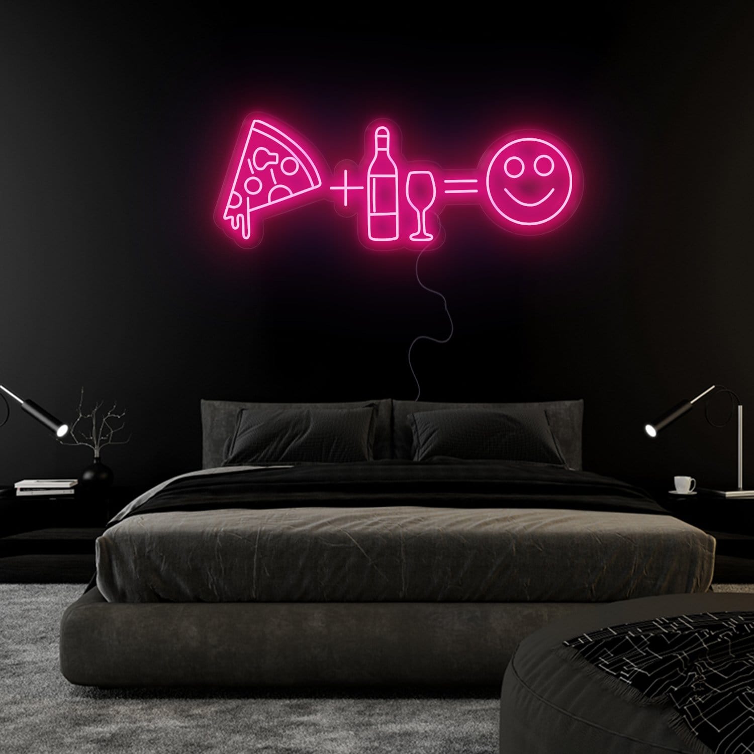 "Pizza Party Smile" LED Neonschild Sign Schriftzug - NEONEVERGLOW