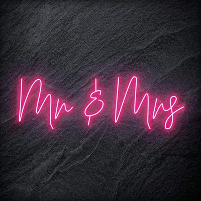 "Mr & Mrs" Neon Schriftzug Sign - NEONEVERGLOW