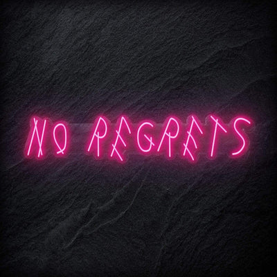 "No Regrets" Neon Schriftzug - NEONEVERGLOW