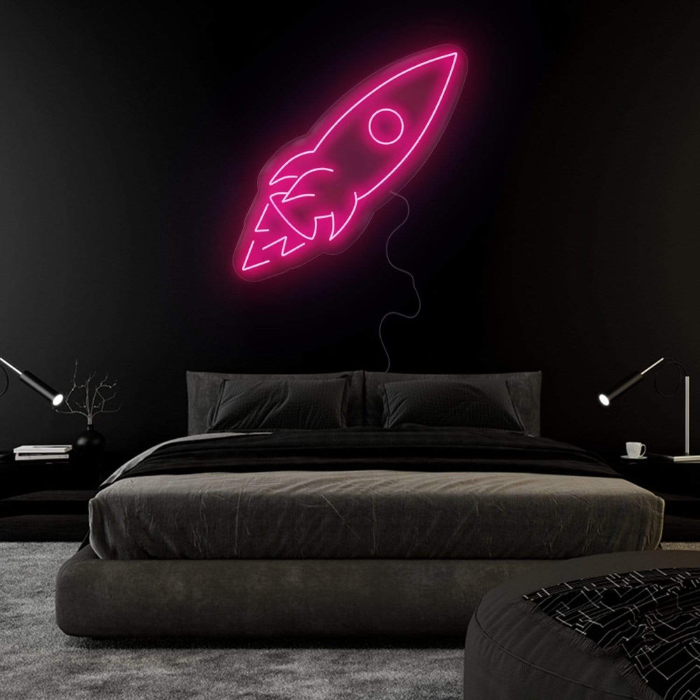 "Rakete" Neonschild Sign - NEONEVERGLOW