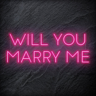 "Will You Marry Me" Neon Sign Schriftzug - NEONEVERGLOW