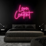 "Love,Content" LED Neonschild Sign Schriftzug - NEONEVERGLOW