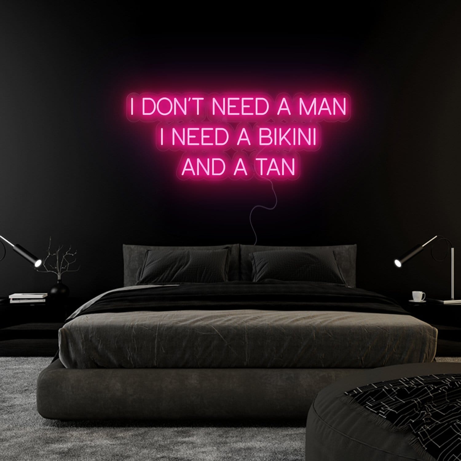 "I Don´t Need a Man" LED Neonschild Sign Schriftzug - NEONEVERGLOW