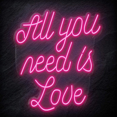 "All You Need is Love" Neon Schriftzug - NEONEVERGLOW