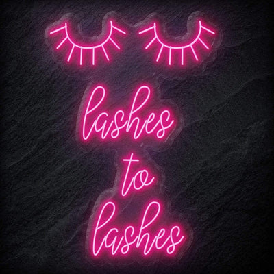 "Lashes to Lashes" Neonschild Sign - NEONEVERGLOW