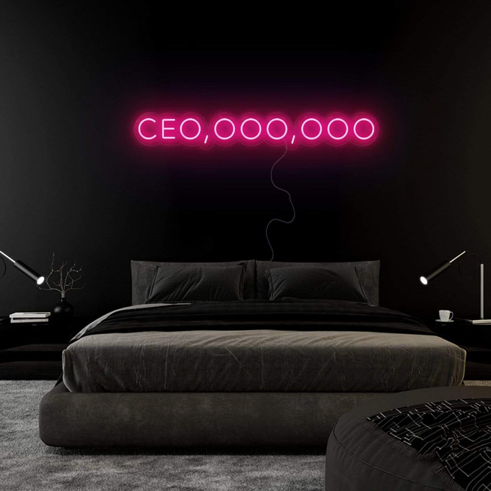 " Ceo,ooo,ooo" Neon Sign Schriftzug - NEONEVERGLOW